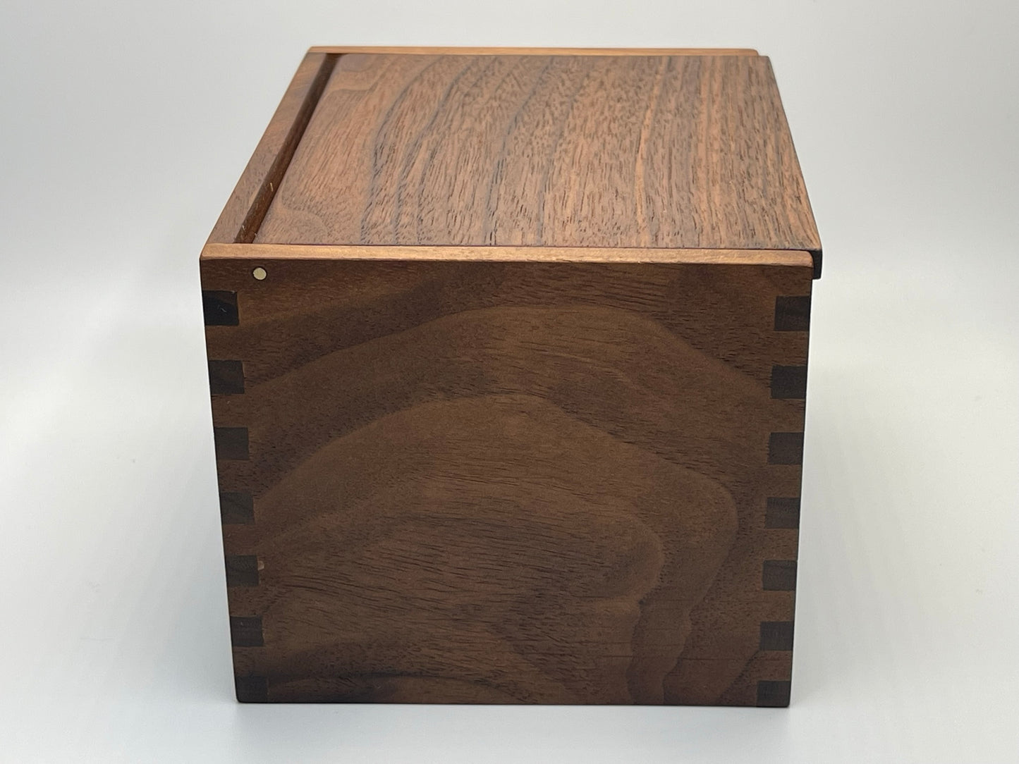 Wood Salt Cellar XL - Salt Box - Salt Pig -  Keepsake Box - Walnut Hardwood