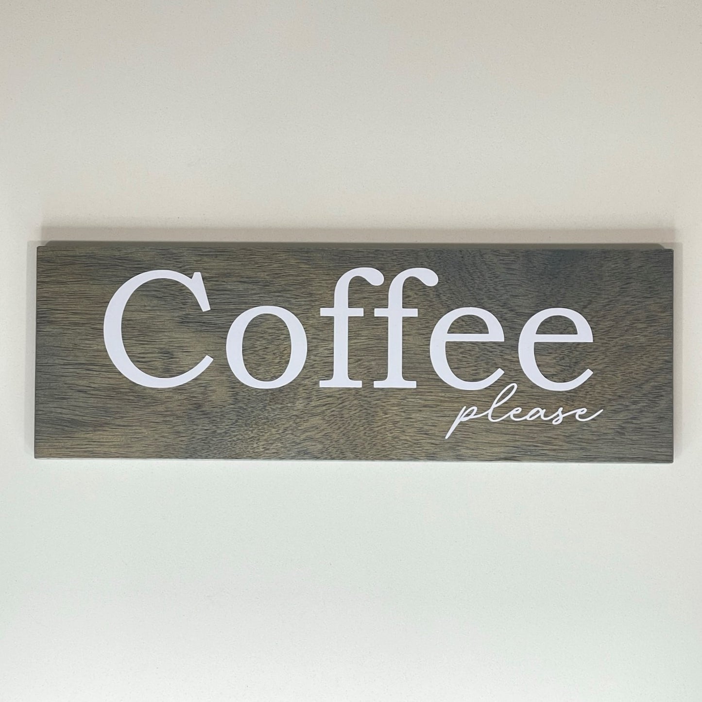 Coffee Please - Funny Sign - Wall Decor - Bar Wall Art - Wooden Sign