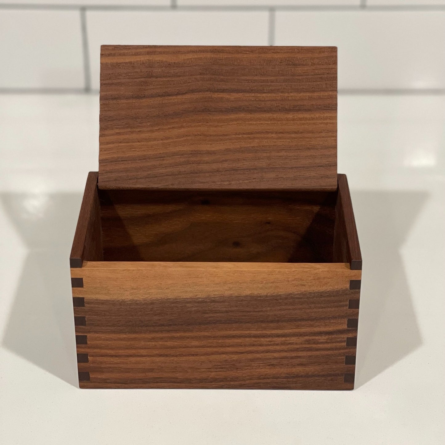 Wood Salt Cellar - Salt Box - Salt Pig - Keepsake Box - Walnut