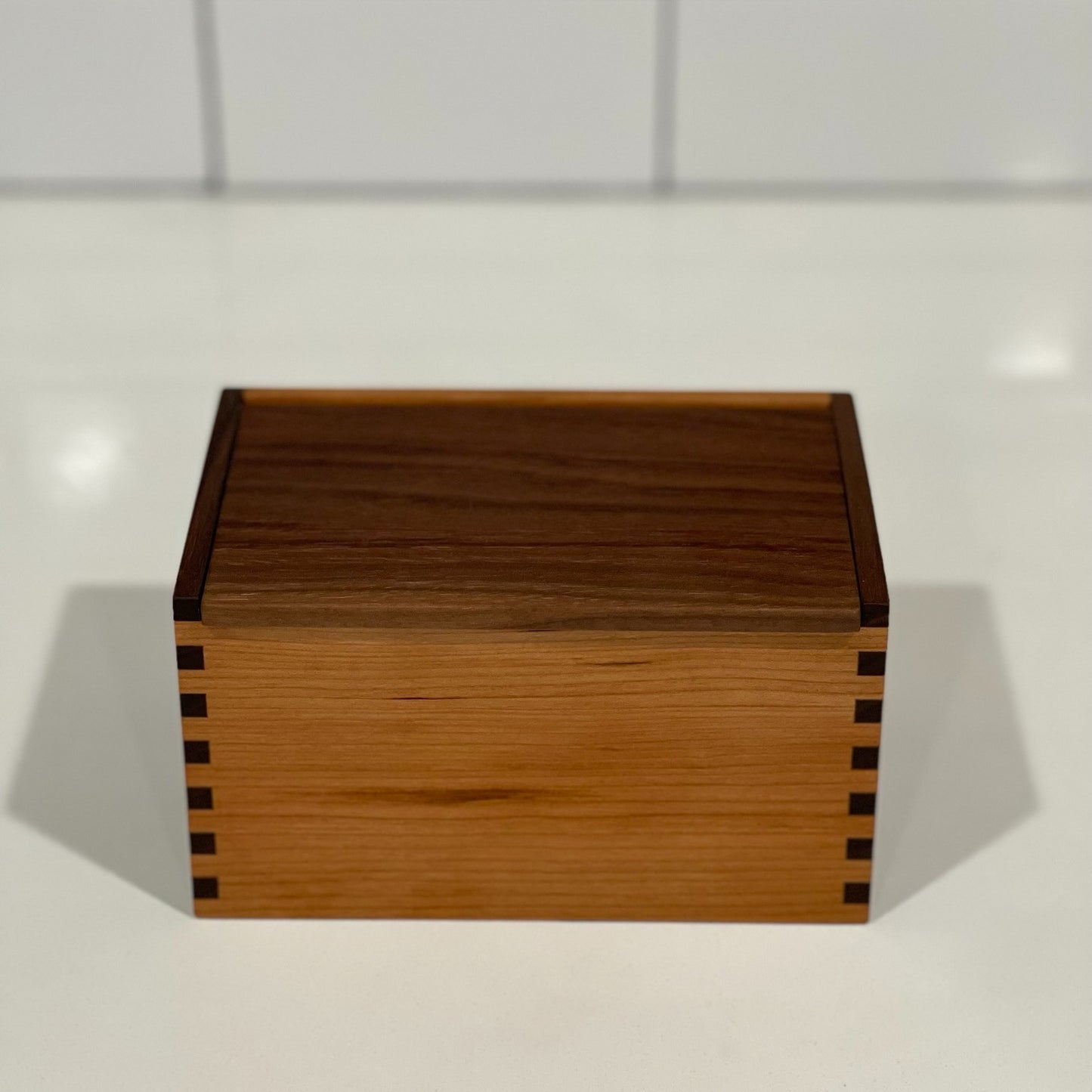 Wood Salt Cellar - Salt Box - Salt Pig - Keepsake Box - Walnut and Cherry