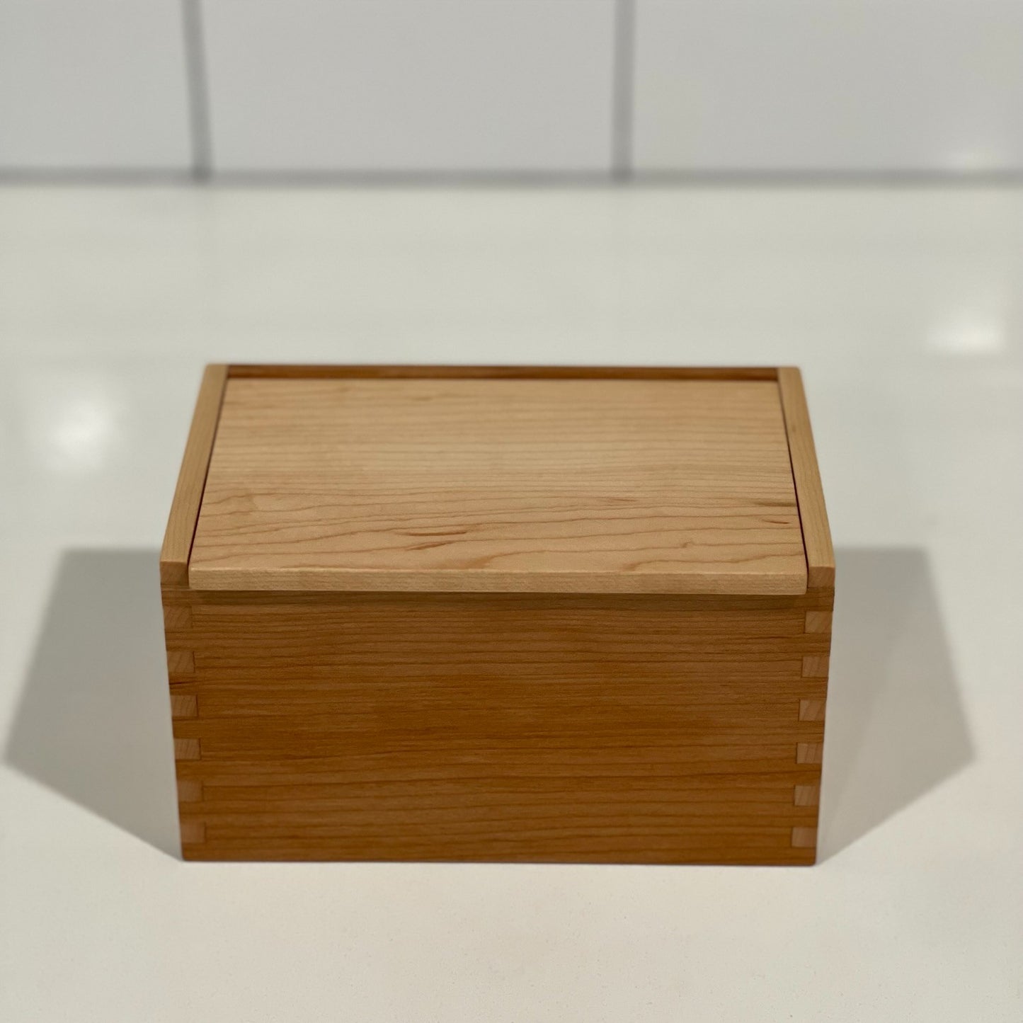 Wood Salt Cellar - Salt Box - Salt Pig - Keepsake Box - Maple and Cherry