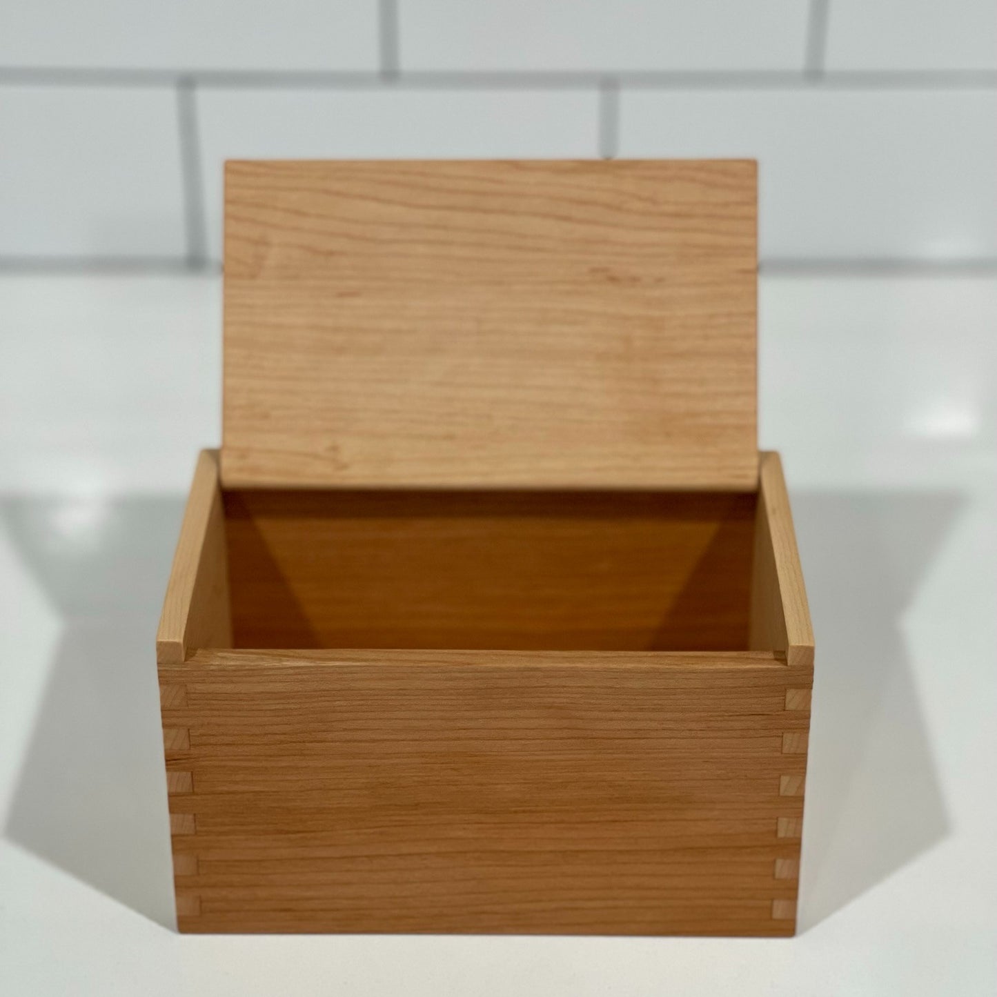 Wood Salt Cellar - Salt Box - Salt Pig - Keepsake Box - Maple and Cherry