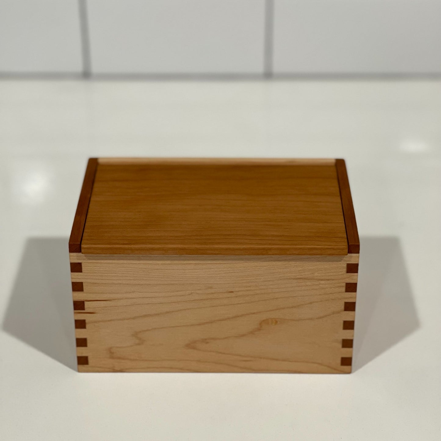 Wood Salt Cellar - Salt Box - Salt Pig - Keepsake Box - Cherry and Maple