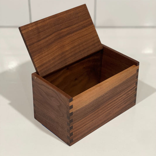 Wood Salt Cellar - Salt Box - Salt Pig - Keepsake Box - Walnut