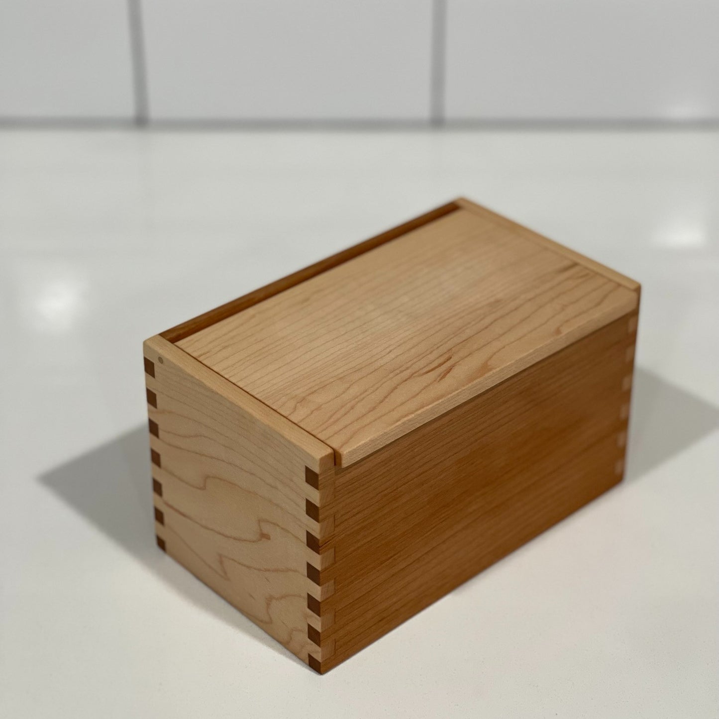Wood Salt Cellar - Salt Box - Salt Pig - Keepsake Box - Maple and Cherry