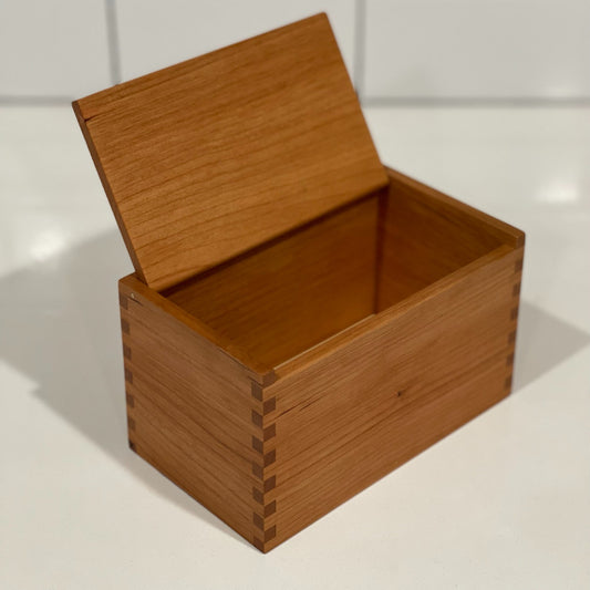 Wood Salt Cellar - Salt Box - Salt Pig - Keepsake Box - Cherry