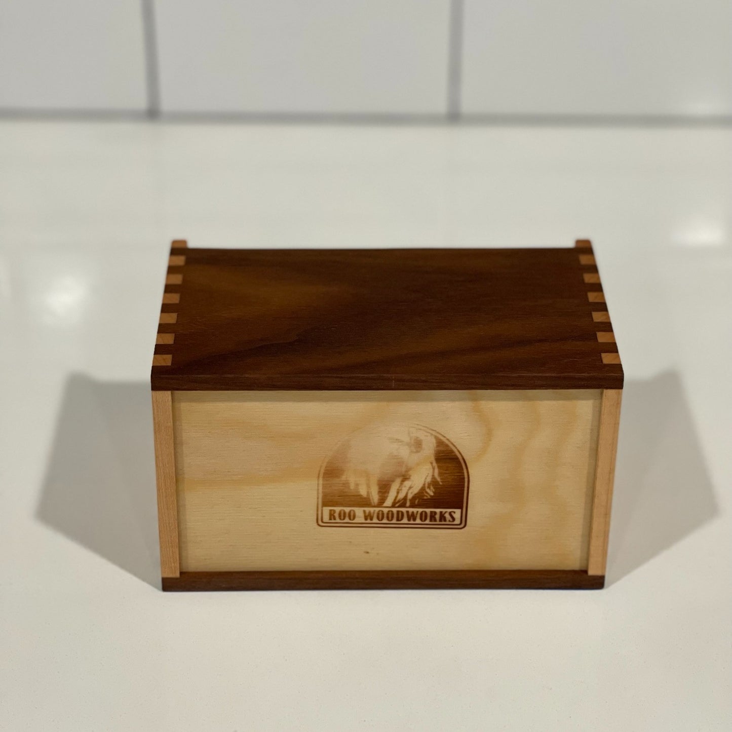 Wood Salt Cellar - Salt Box - Salt Pig - Keepsake Box - Maple and Walnut