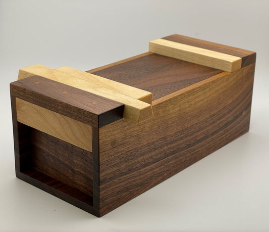 Mini Japanese Toolbox - Walnut with Maple or Purple Heart or Padauk