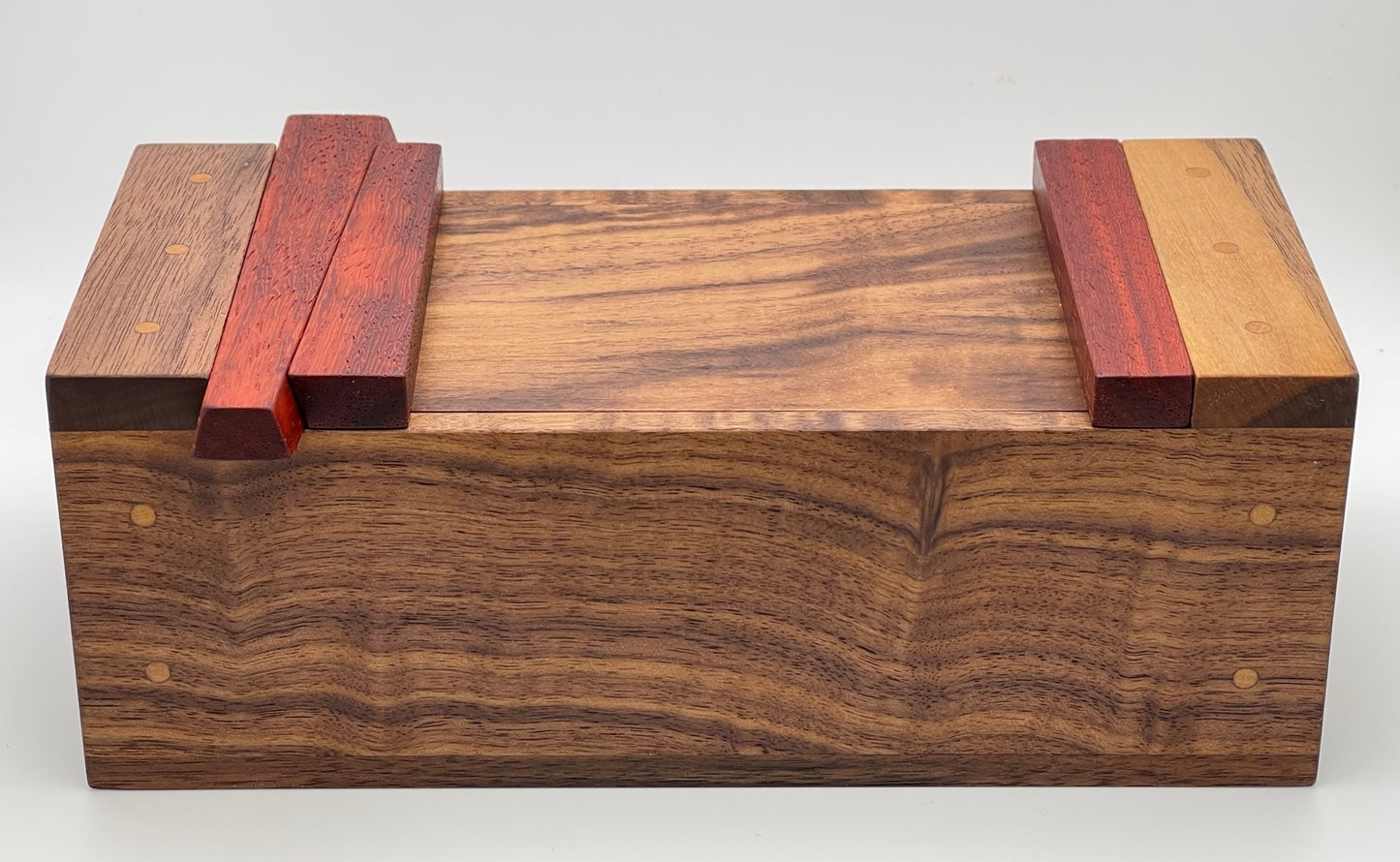 Mini Japanese Toolbox - Walnut with Maple or Purple Heart or Padauk