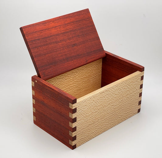 Wood Salt Cellar - Salt Box - Salt Pig - Keepsake Box - Exotic - Padauk and Sycamore