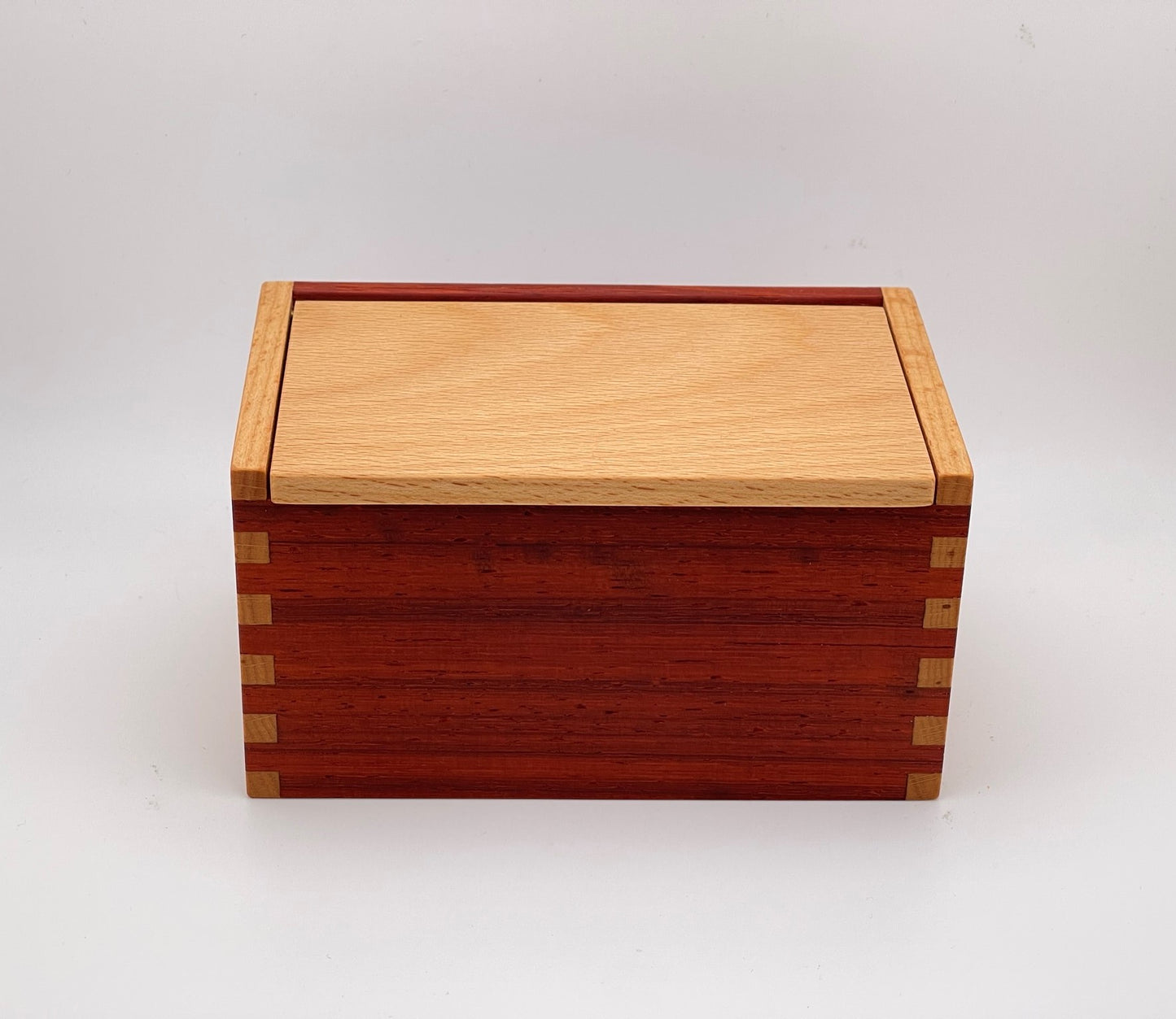 Wood Salt Cellar - Salt Box - Salt Pig - Keepsake Box - Exotic - Beech and Padauk