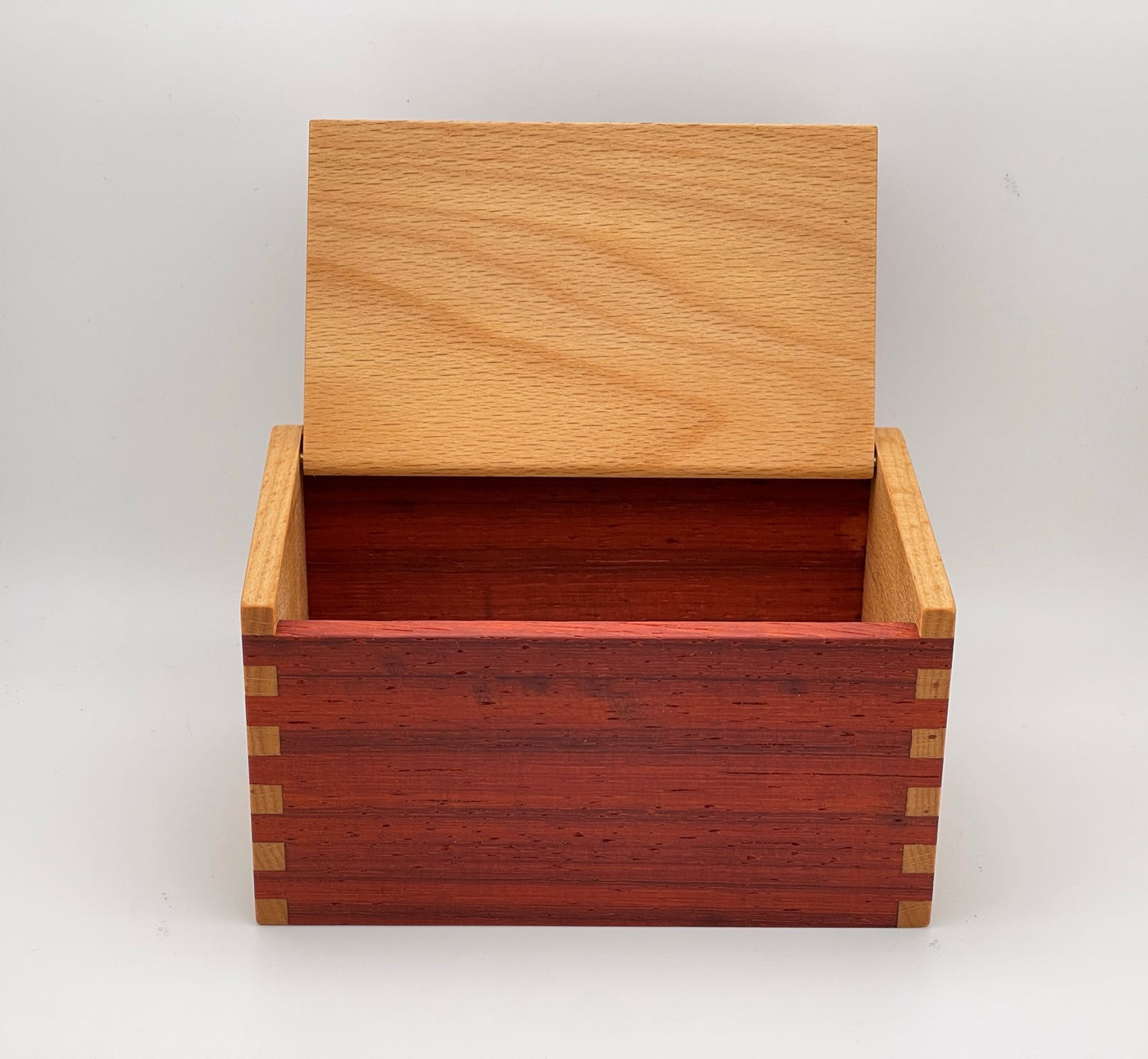 Wood Salt Cellar - Salt Box - Salt Pig - Keepsake Box - Exotic - Beech and Padauk