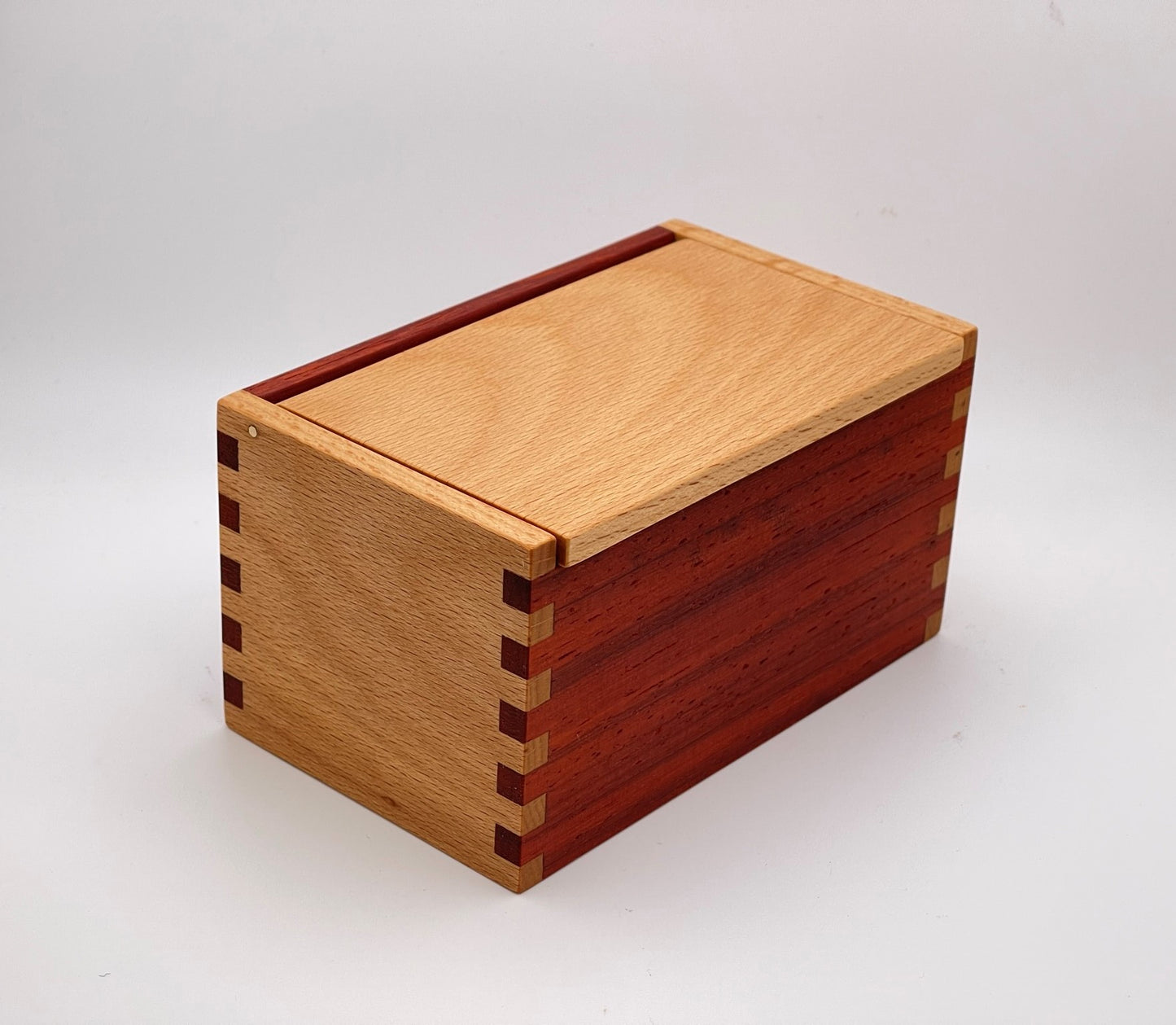 Wood Salt Cellar - Salt Box - Salt Pig - Keepsake Box - Exotic - Beech and Padauk