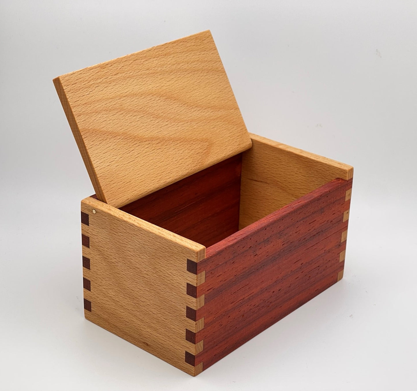 Wood Salt Cellar - Salt Box - Salt Pig - Keepsake Box - Exotic - Beech and Padauk