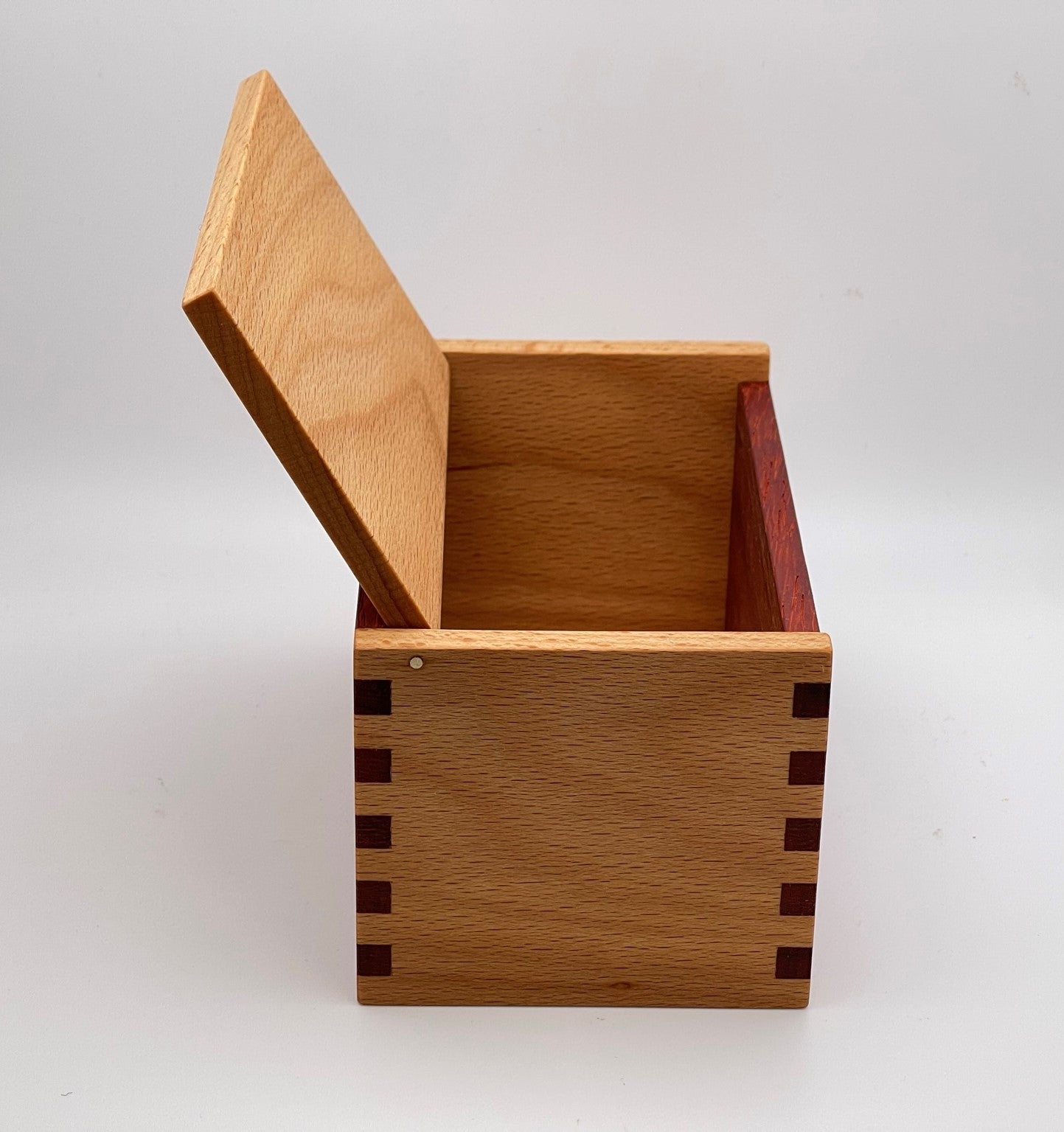 Wood Salt Cellar - Salt Box - Salt Pig - Keepsake Box - Exotic - Beech and Padauk