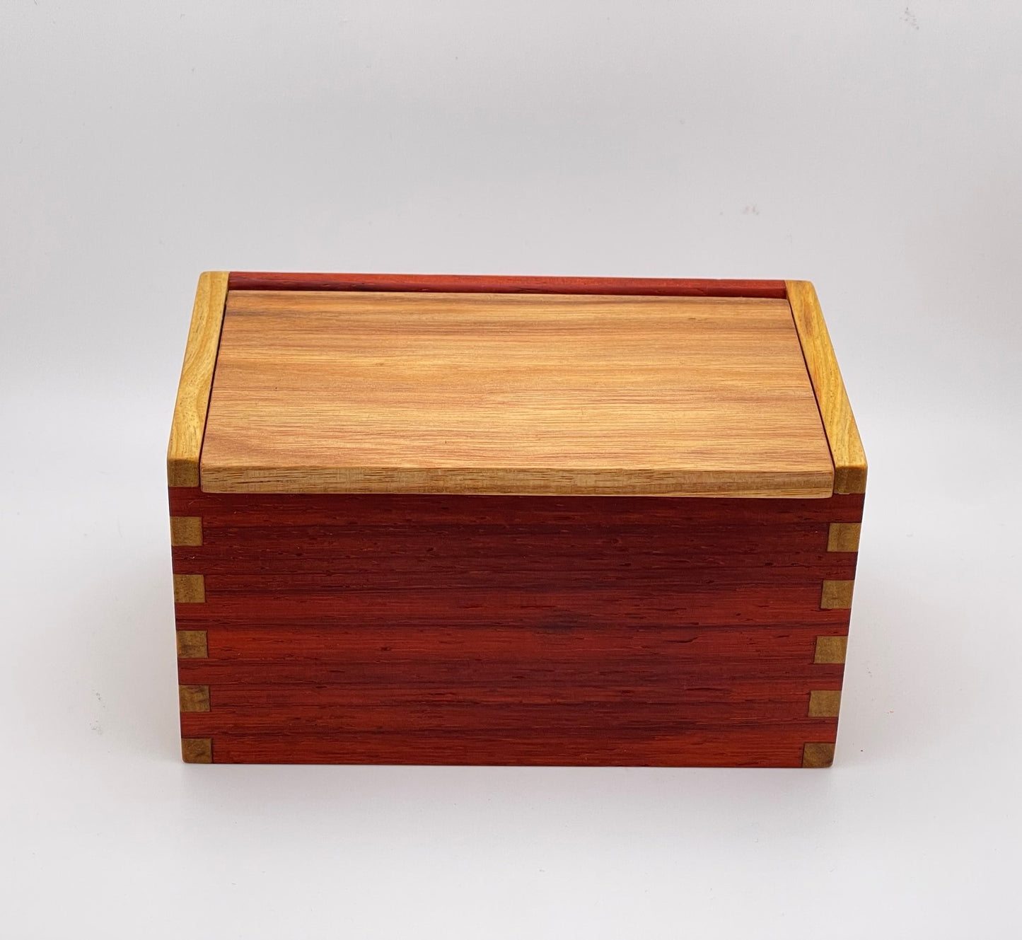 Wood Salt Cellar - Salt Box - Salt Pig - Keepsake Box - Exotic - Canarywood and Padauk