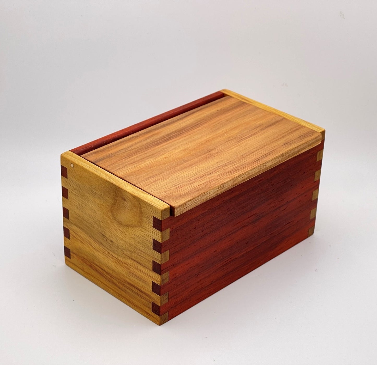 Wood Salt Cellar - Salt Box - Salt Pig - Keepsake Box - Exotic - Canarywood and Padauk