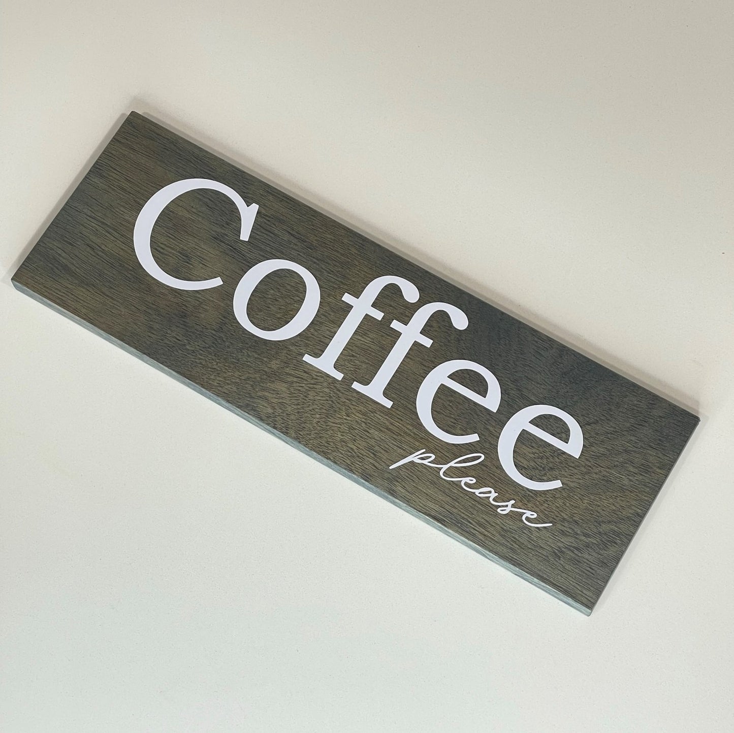 Coffee Please - Funny Sign - Wall Decor - Bar Wall Art - Wooden Sign