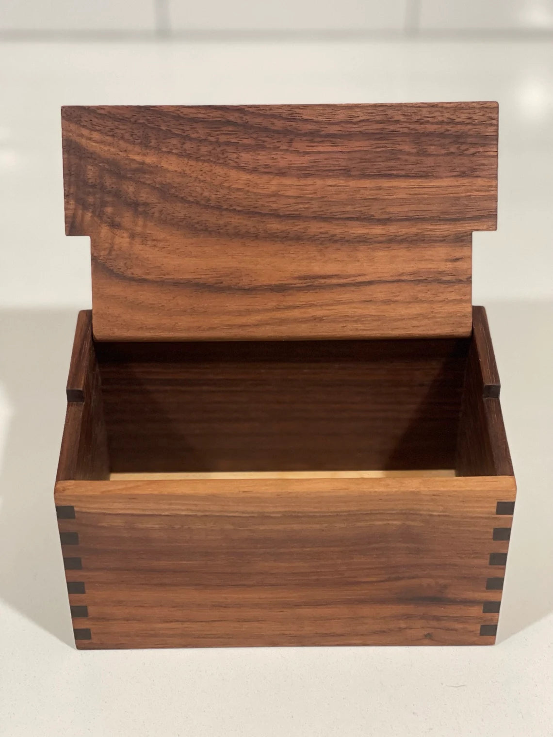 Wood Salt Cellar with Unique Lid - Salt Box - Salt Pig - Keepsake Box - Walnut