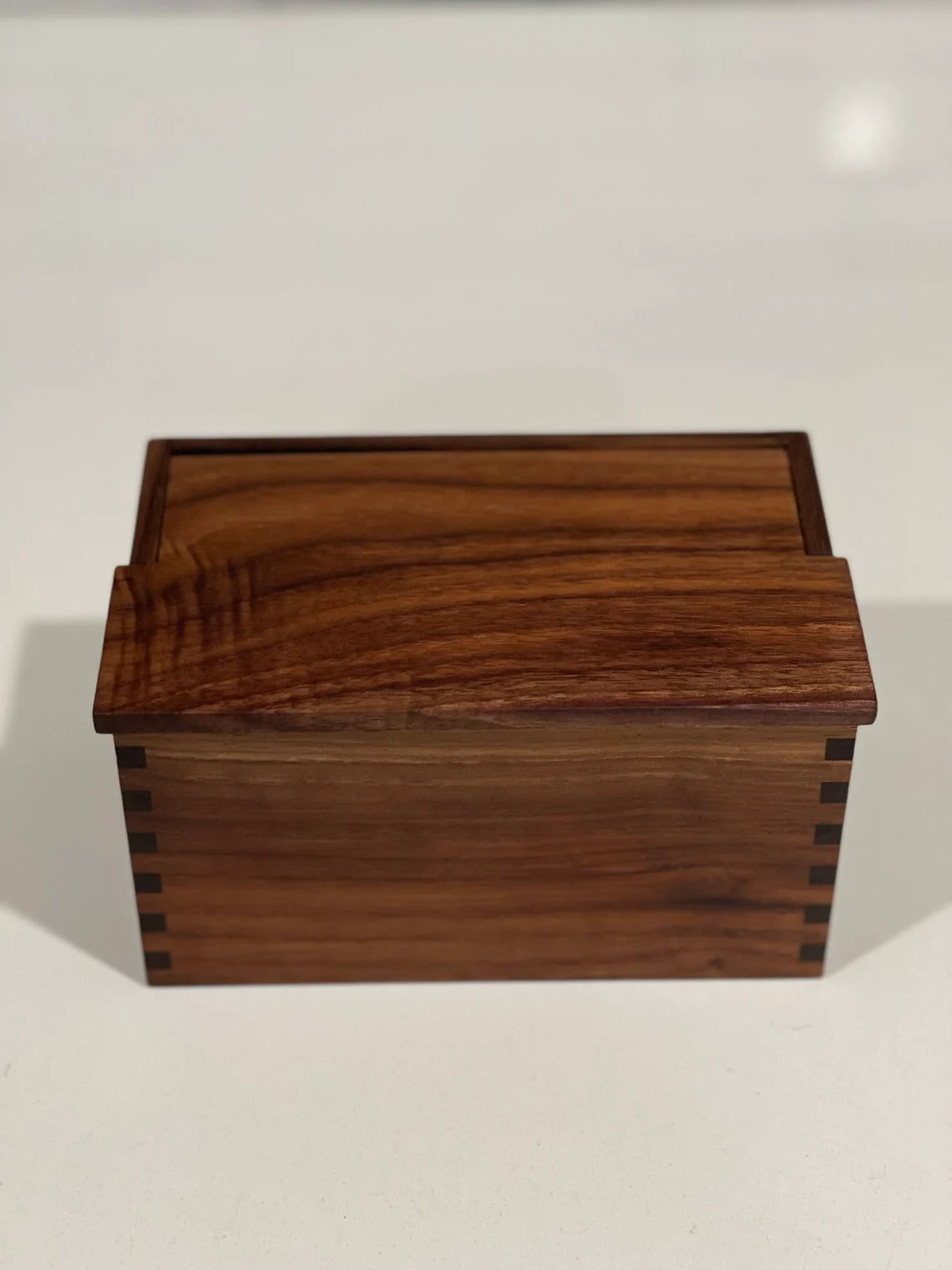 Wood Salt Cellar with Unique Lid - Salt Box - Salt Pig - Keepsake Box - Walnut
