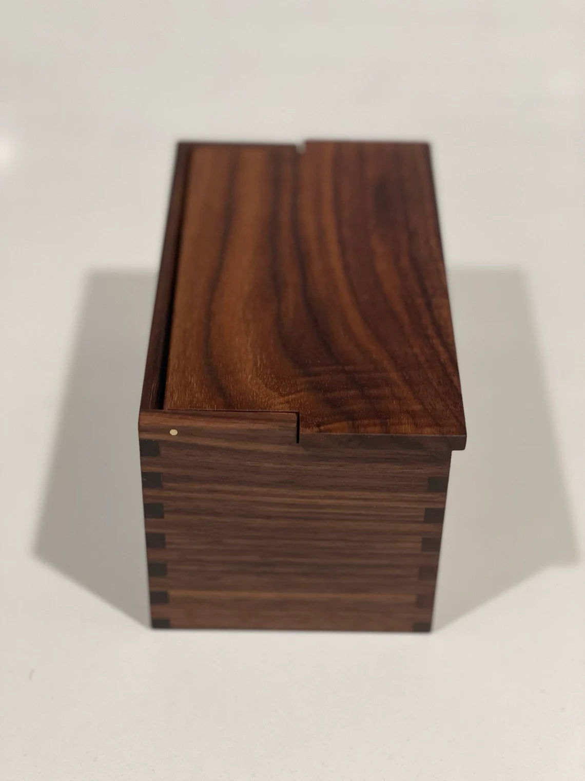 Wood Salt Cellar with Unique Lid - Salt Box - Salt Pig - Keepsake Box - Walnut