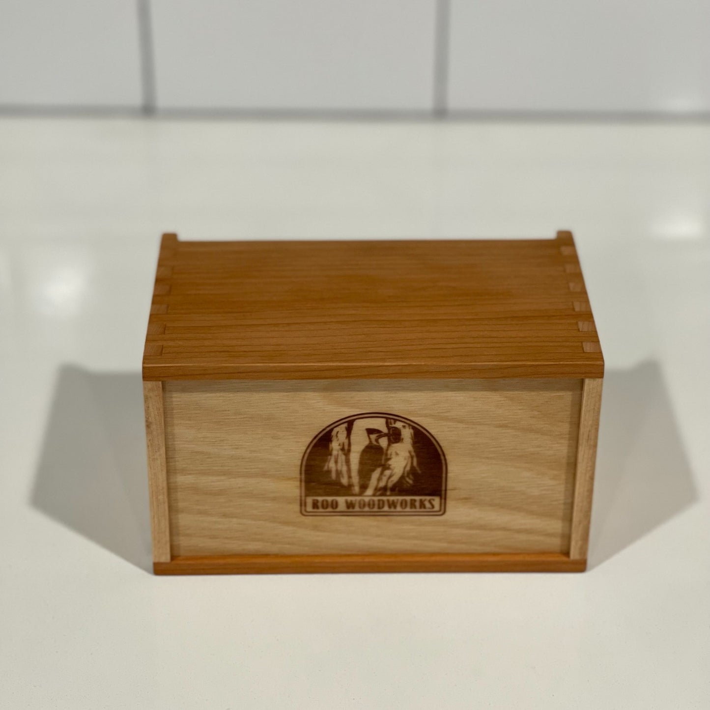 Wood Salt Cellar - Salt Box - Salt Pig - Keepsake Box - Maple and Cherry
