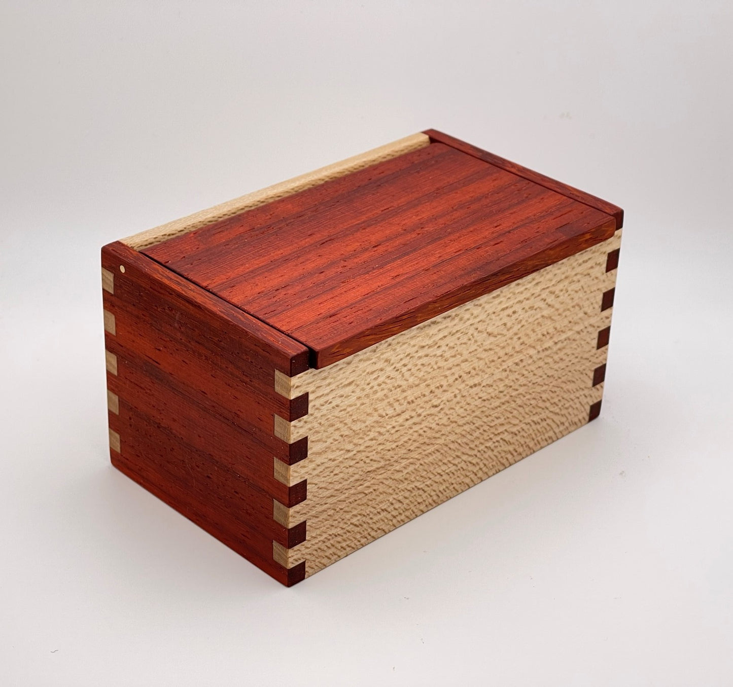 Wood Salt Cellar - Salt Box - Salt Pig - Keepsake Box - Exotic - Padauk and Sycamore