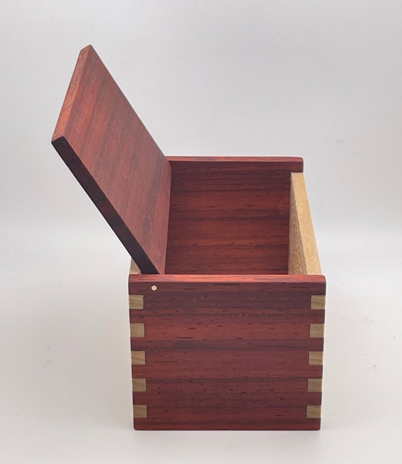 Wood Salt Cellar - Salt Box - Salt Pig - Keepsake Box - Exotic - Padauk and Sycamore