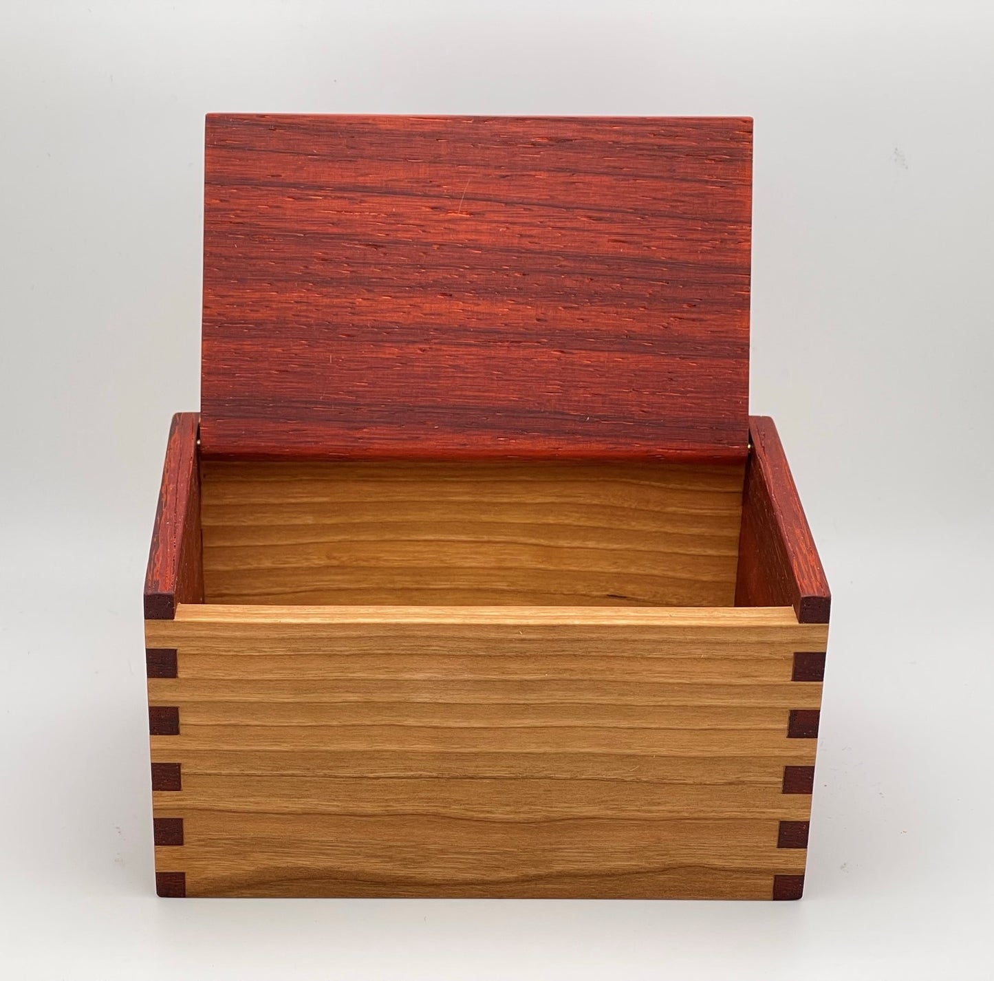 Wood Salt Cellar - Salt Box - Salt Pig - Keepsake Box - Exotic - Padauk and Cherry