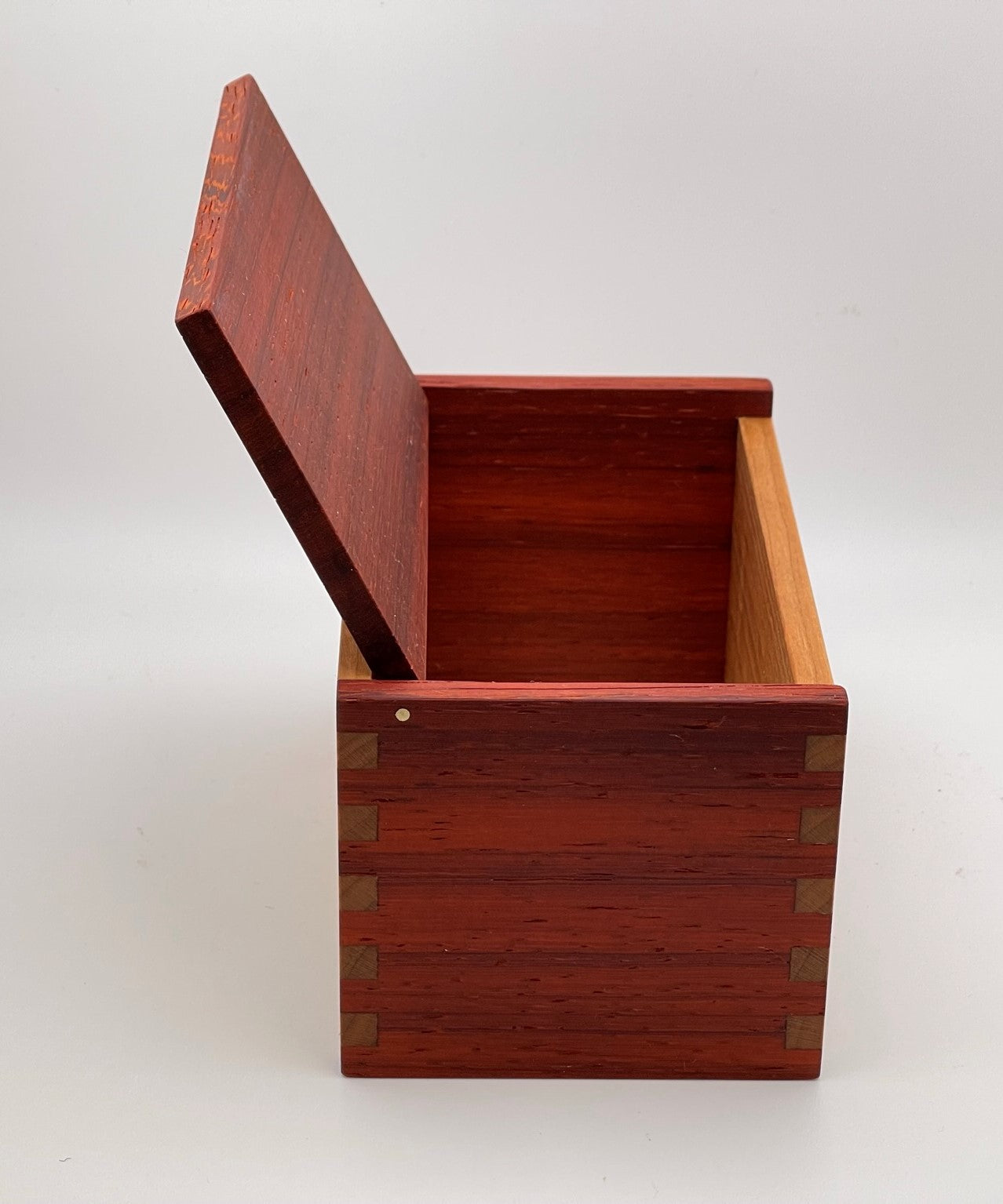 Wood Salt Cellar - Salt Box - Salt Pig - Keepsake Box - Exotic - Padauk and Cherry