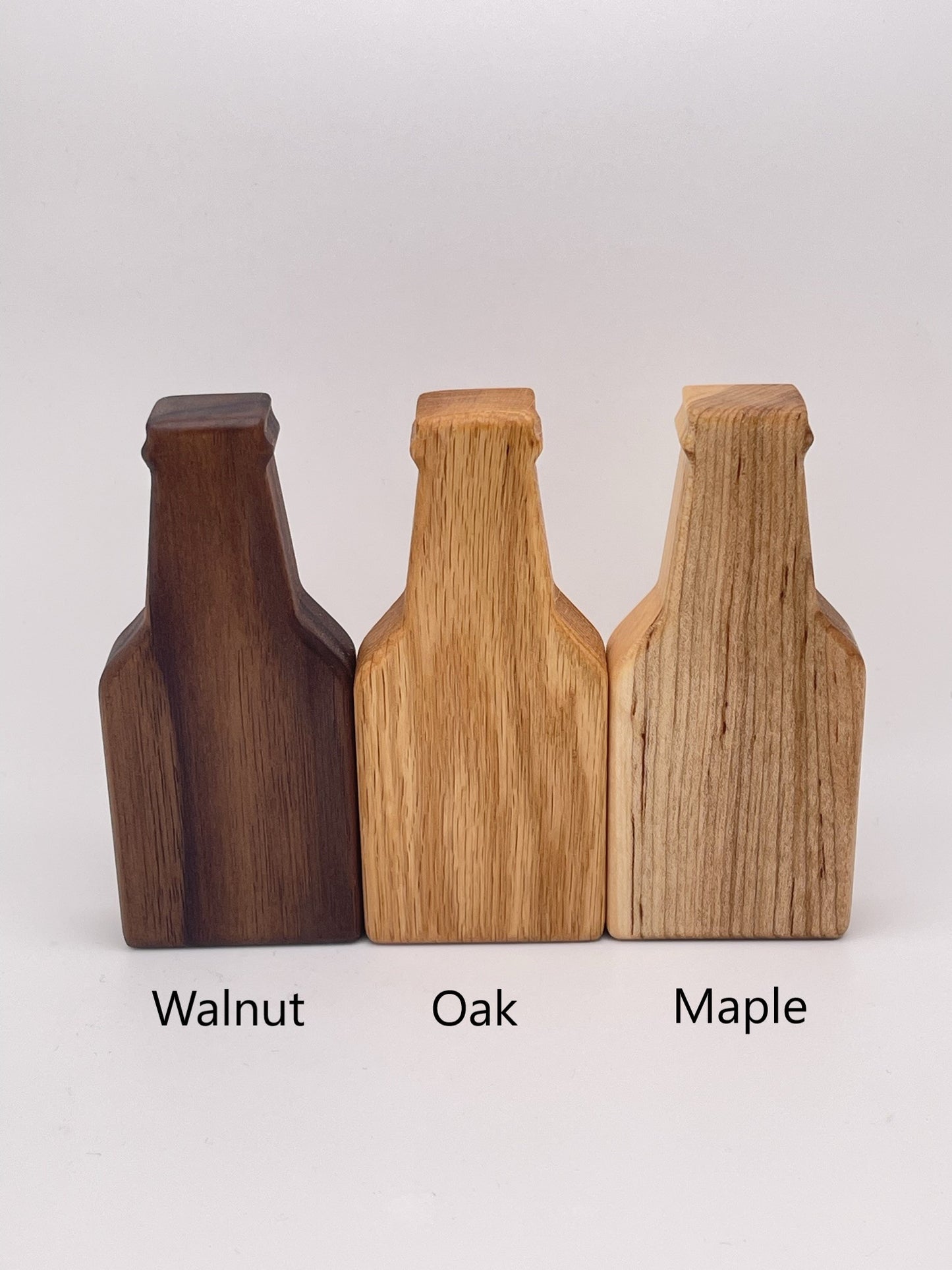 Wood Bottle Opener- Magnetic - Walnut, Maple, Oak, Exotic
